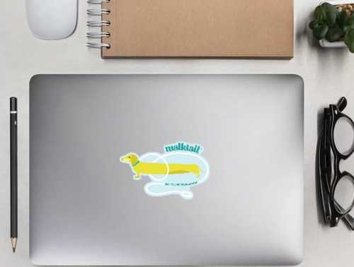 **Walktail Sticker - Yellow Dog