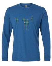 **Blue Plaid Dogs Long Sleeve